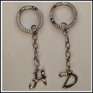 HARLEY DAVIDSON MOTORCYCLES Dangling Rhinestone HD Boot Charm Biker Jewelry